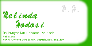 melinda hodosi business card